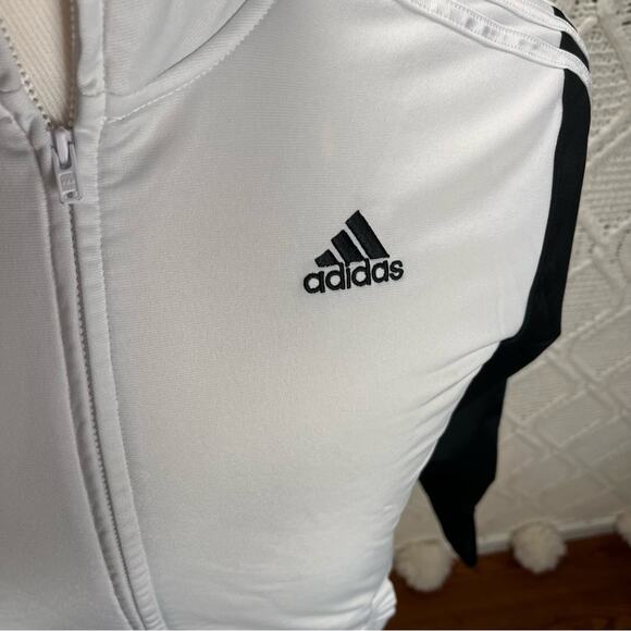 ADIDAS | Boys' Zip Up Track Jacket Sweatshirt Black and White XL - Picture 2 of 10